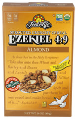 Food for Life frente del empaque mostrando el cereal almendra y beneficios
