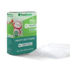 FoodSaver frente del paquete de 44 bolsas Heavy Duty, mayor durabilidad