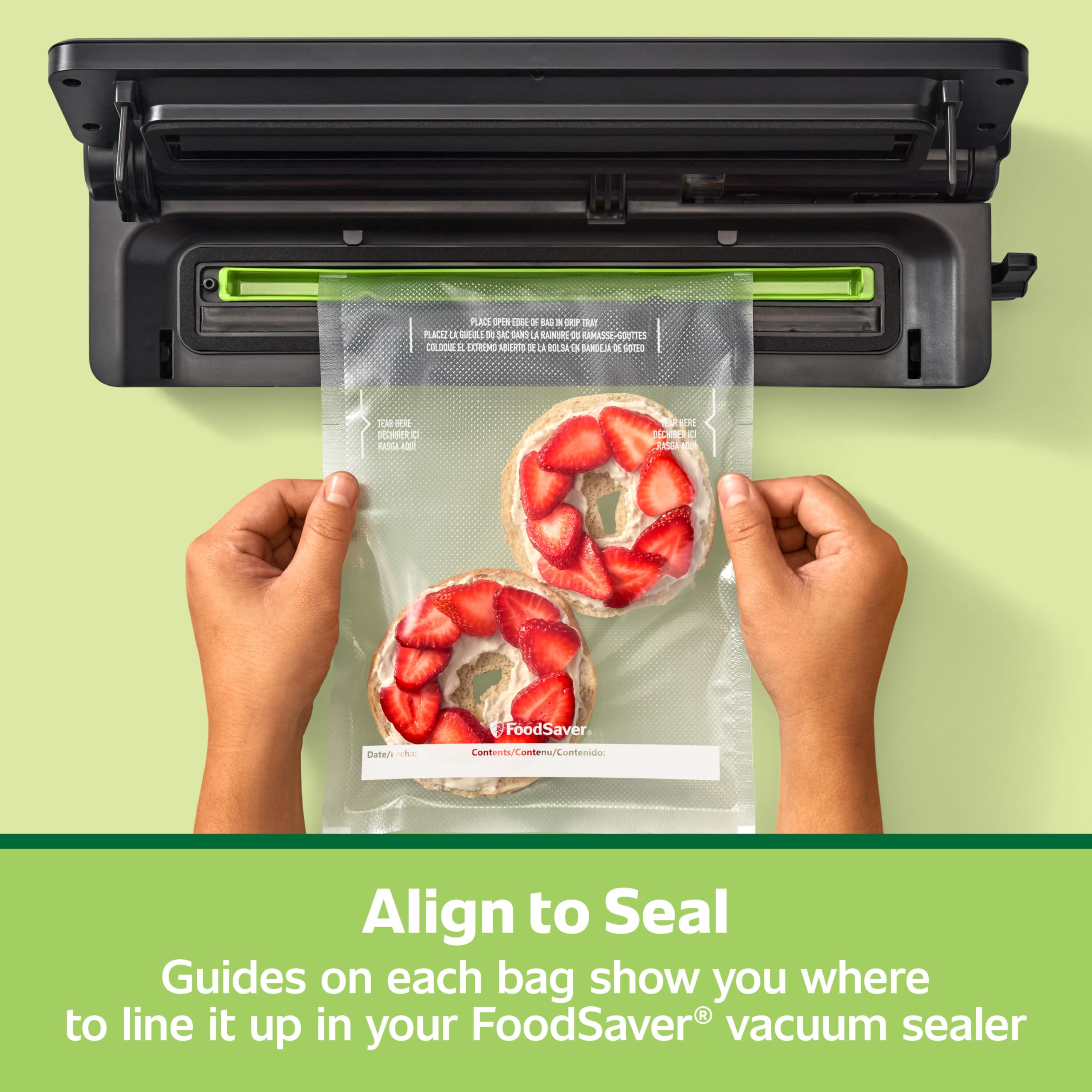 FoodSaver detalle de la textura multicapa que protege contra fugas