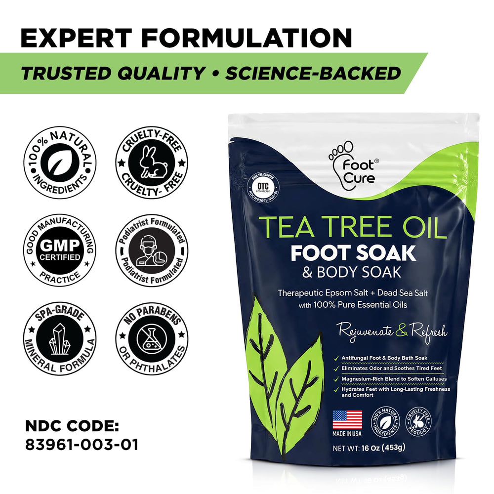 FOOT CURE comparación antes y después mostrando pies más suaves