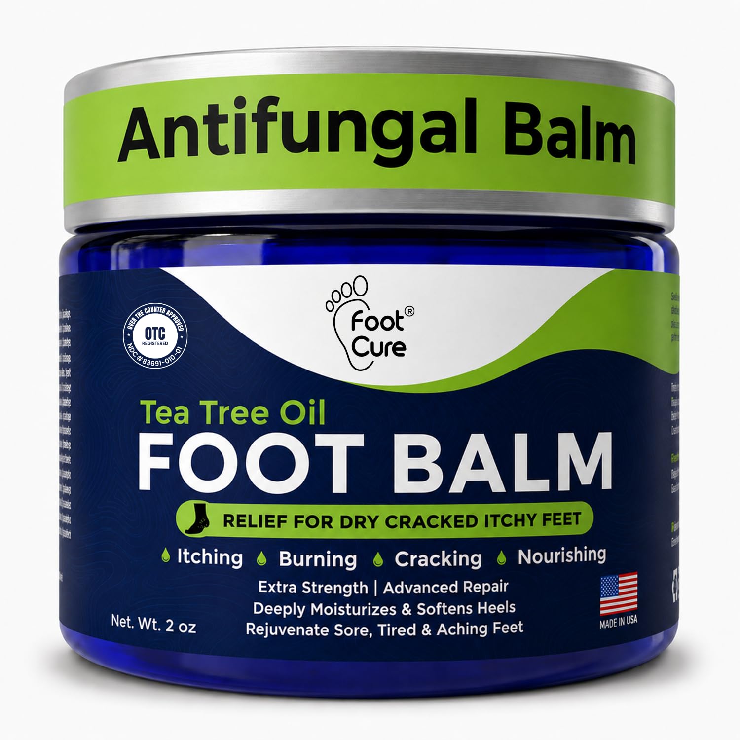 FOOT CURE frente del envase mostrando nombre y uso antifúngico