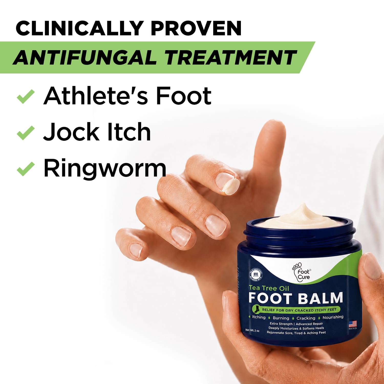 FOOT CURE caja abierta mostrando el packaging y el tubo interior