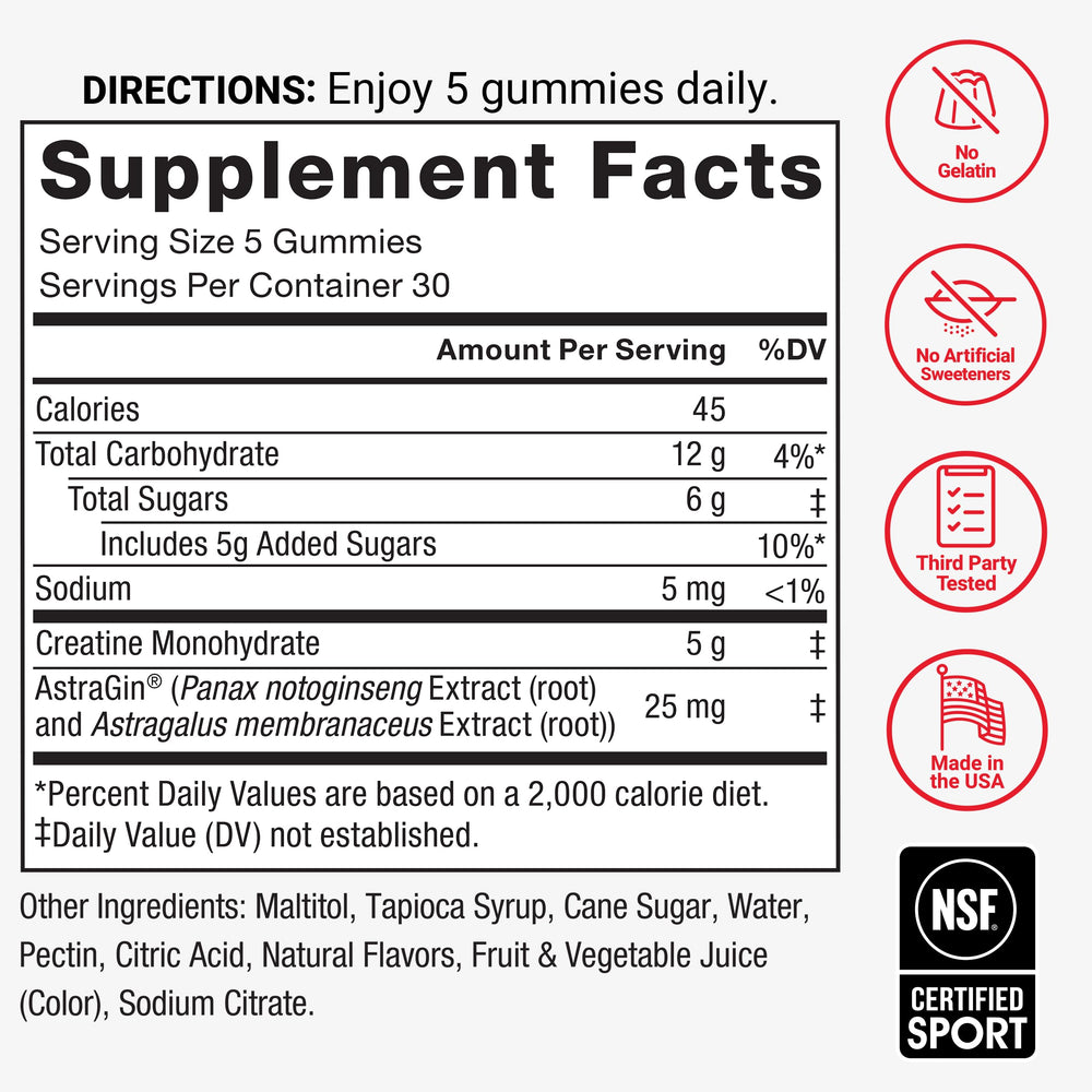 Force Factor etiqueta nutricional y certificación NSF que ofrece confianza