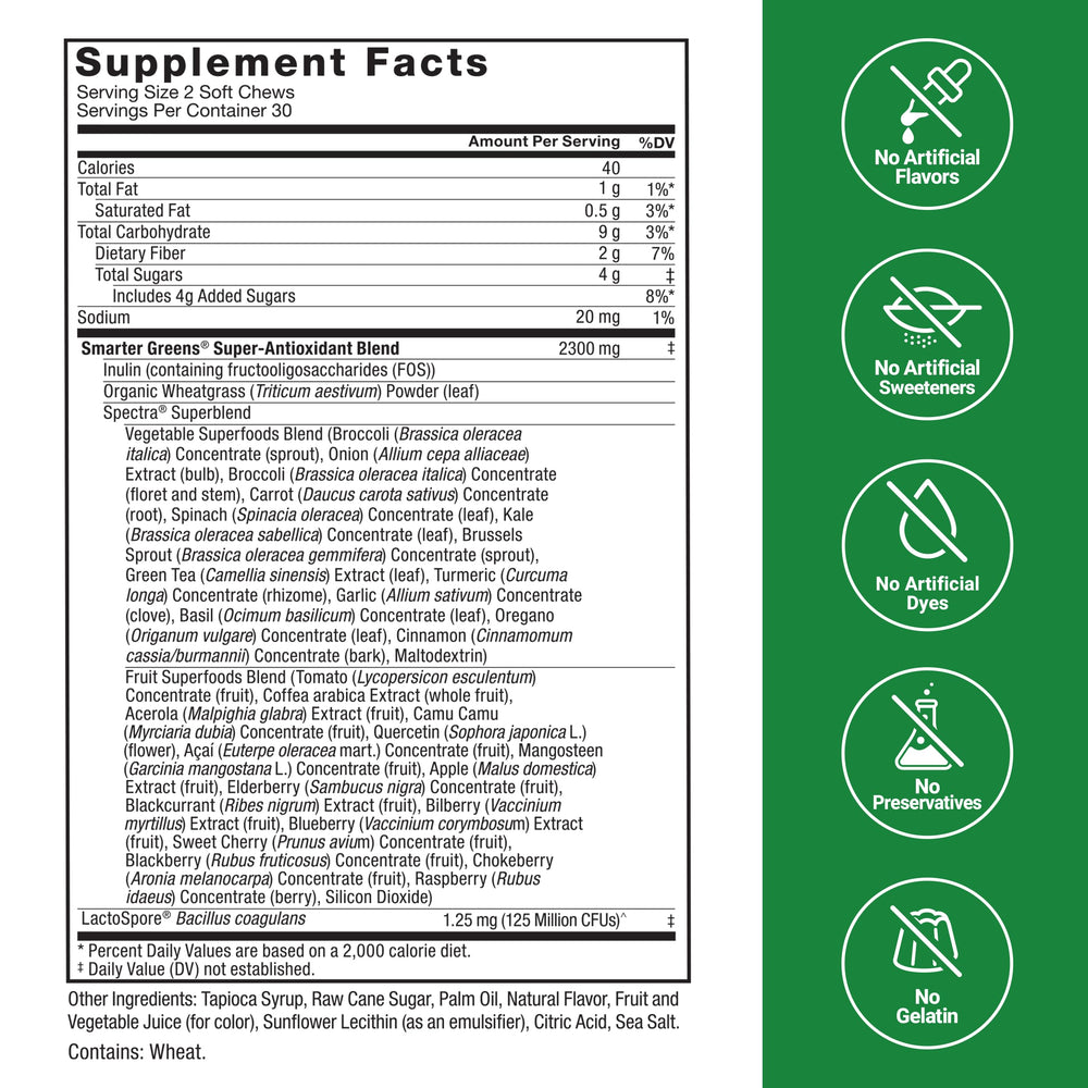 Force Factor mezcla de superfoods que destaca variedad de ingredientes
