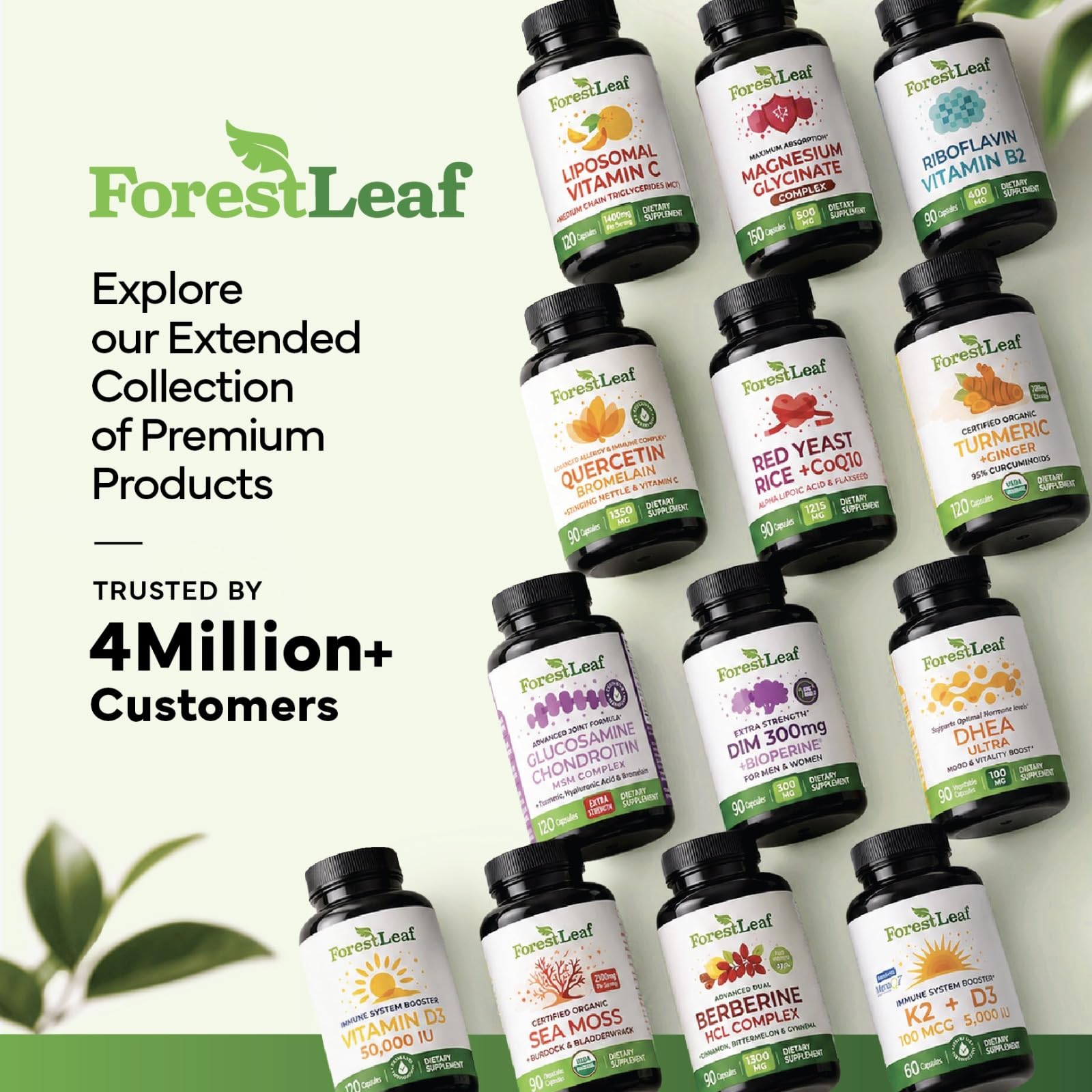 ForestLeaf persona activa en estilo de vida saludable con frasco al lado