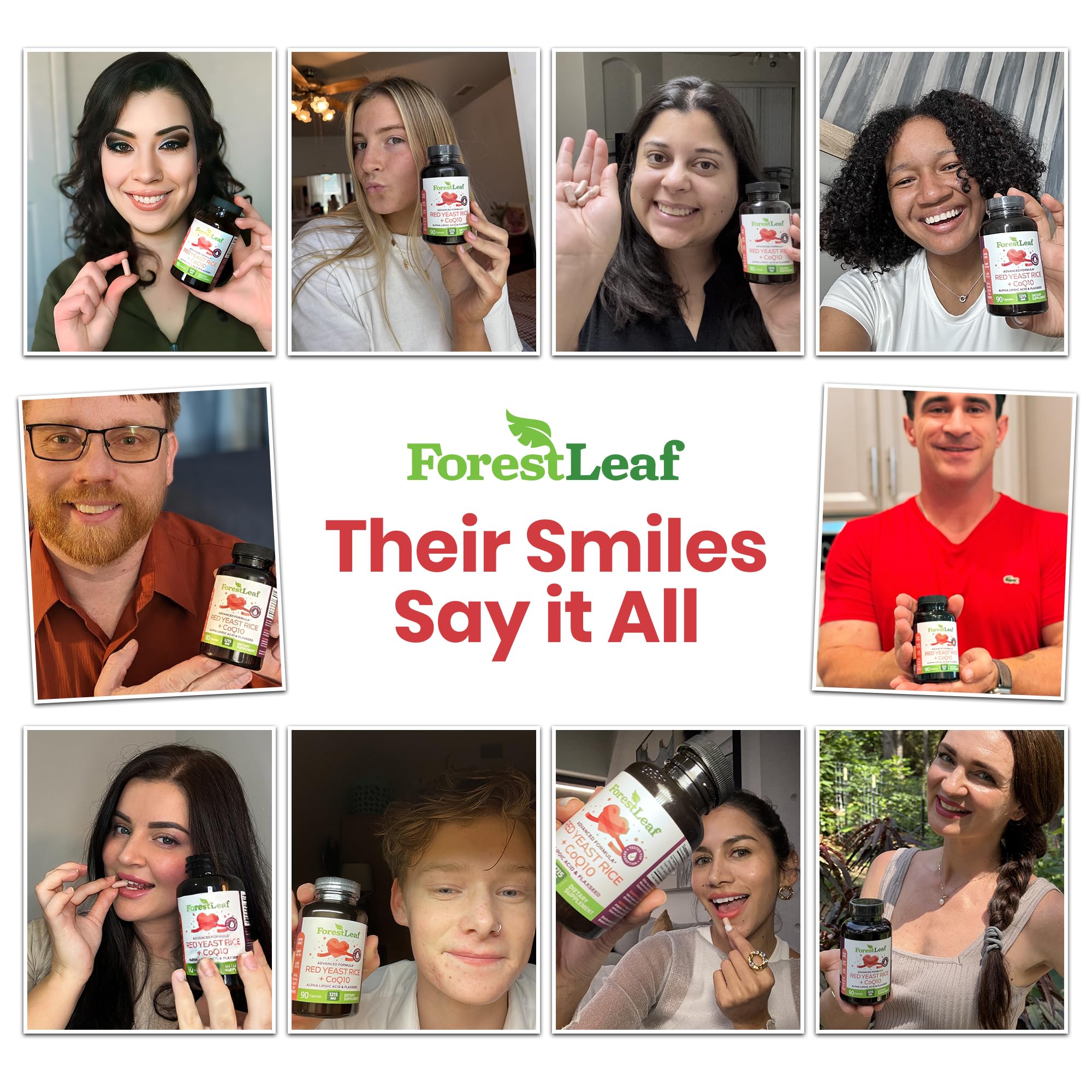 ForestLeaf botella abierta con cápsulas mostrando contenido real
