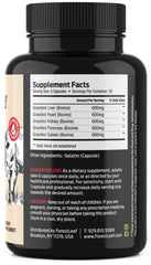 ForestLeaf polvo liofilizado de órganos mostrando aspecto y origen natural