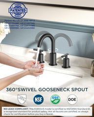 FORIOUS aerador doble 1.2gpm que ahorra agua y reduce salpicaduras
