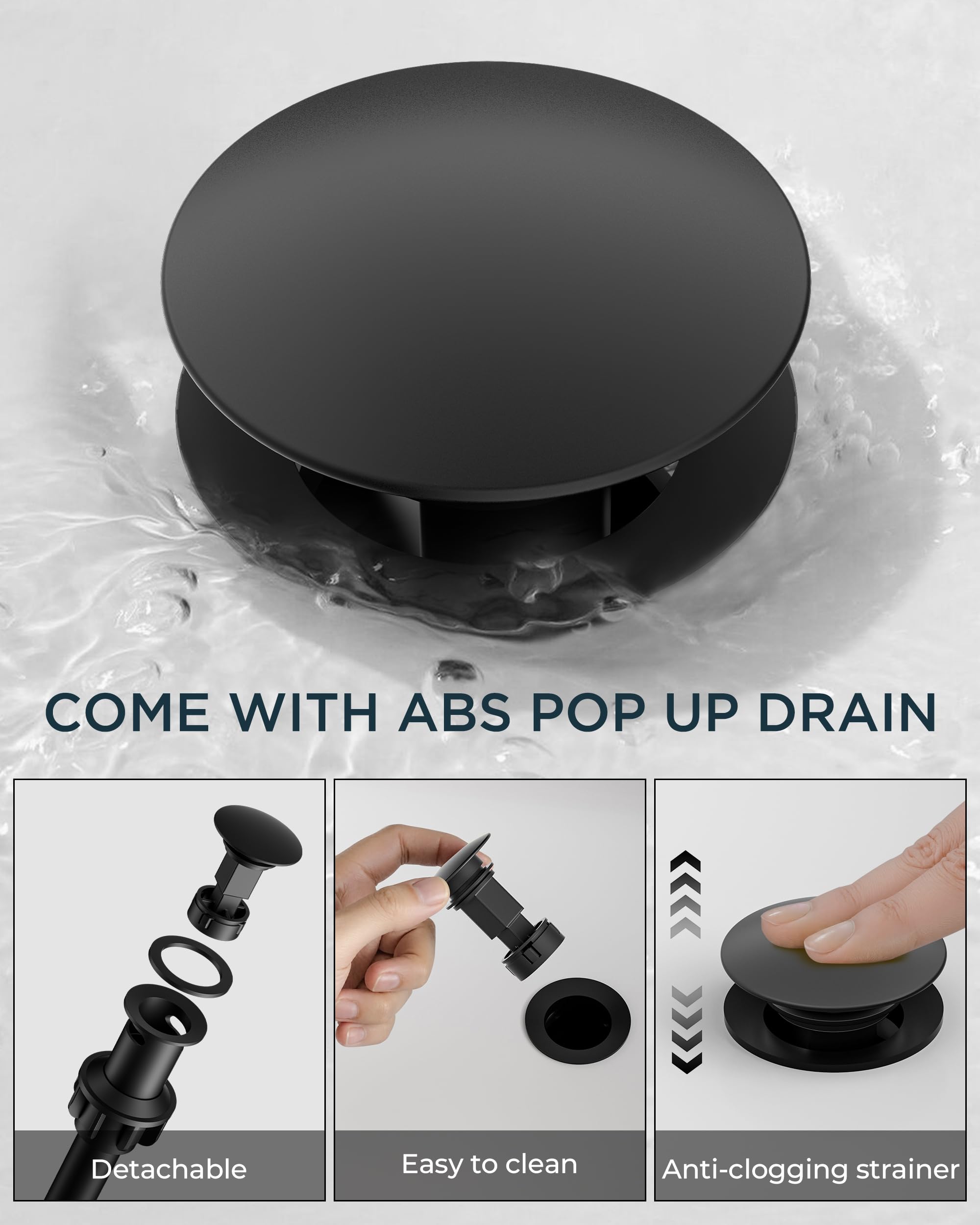 FORIOUS desagüe pop-up incluido para instalación completa y acabada