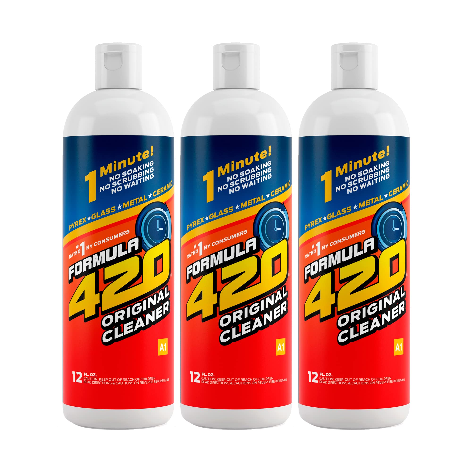 Formula 420 frasco frontal mostrando etiqueta y tamaño, limpieza rápida