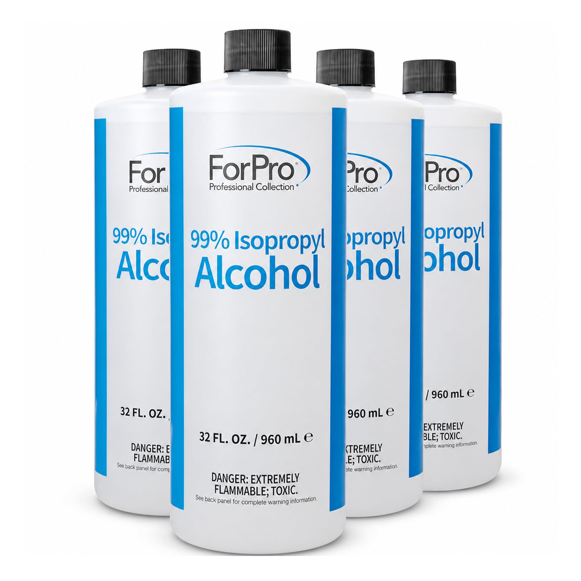 ForPro pack frontal de 4 botellas 32 oz mostrando presentación y volumen