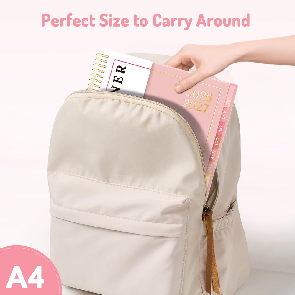 Forvencer tamaño A4 junto a mochila demuestra portabilidad y ajuste