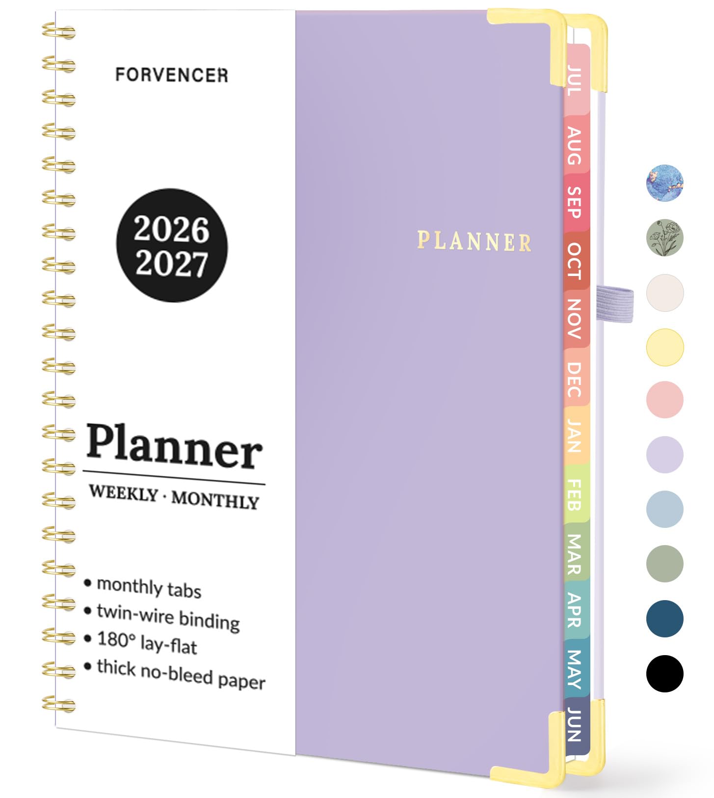 Forvencer tapa dura frontal elegante y resistente para organización diaria