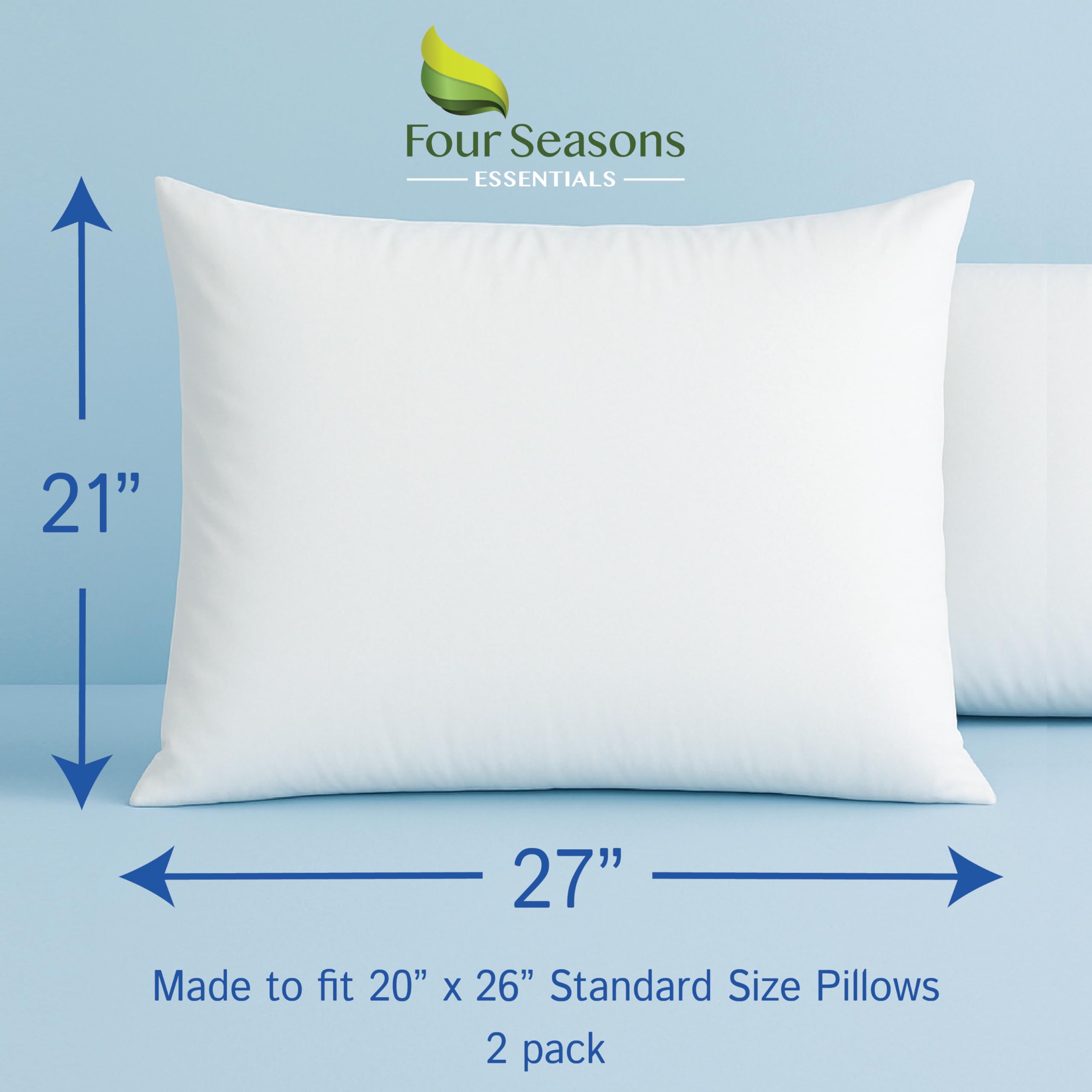 Four Seasons Essentials cierre con cremallera que sella y protege la almohada