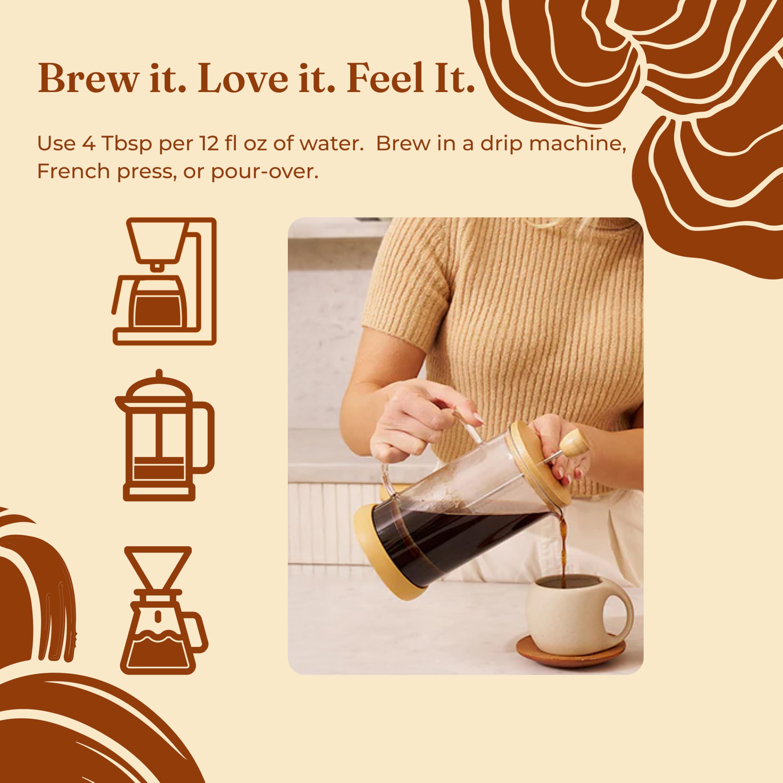 Four Sigmatic escena en cocina mostrando uso diario y conveniencia del producto