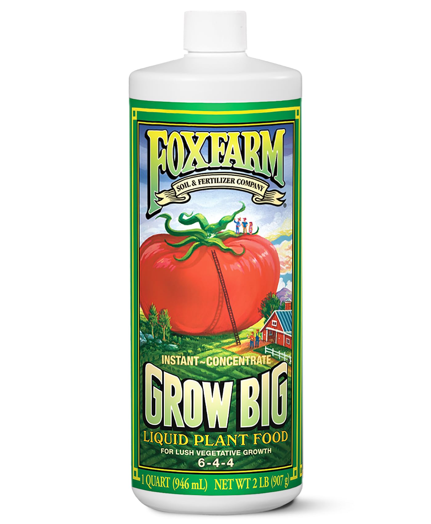 FoxFarm envase frontal del Grow Big mostrando etiqueta y formato cuarto