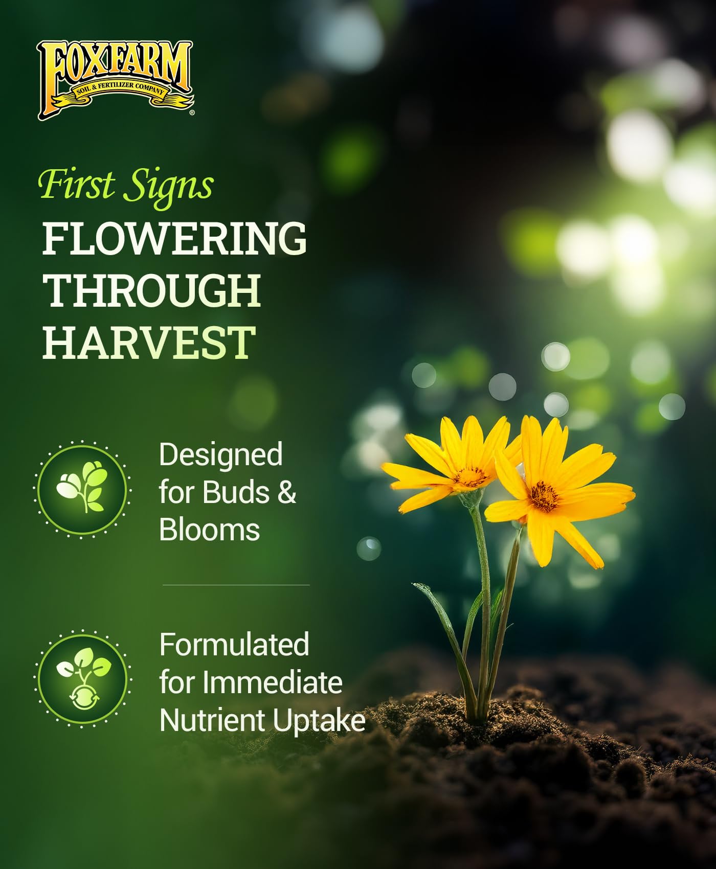 FoxFarm Tiger Bloom detalle de rótulo con información de nutrientes útil