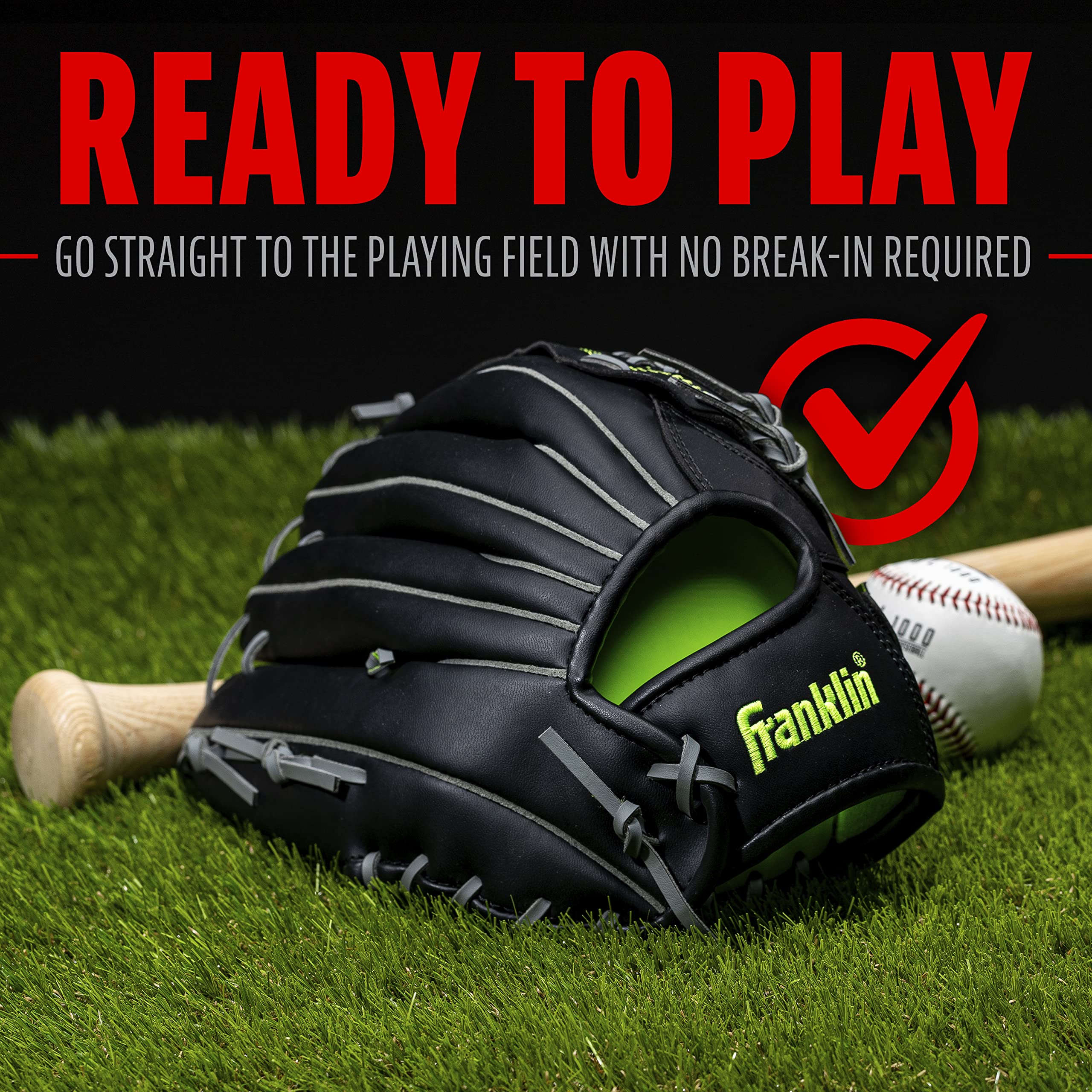 Franklin Sports lineup of sizes showing scale and position options