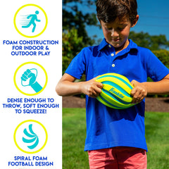 Franklin Sports detalle de textura en espiral para mejor agarre y control en lanzamientos