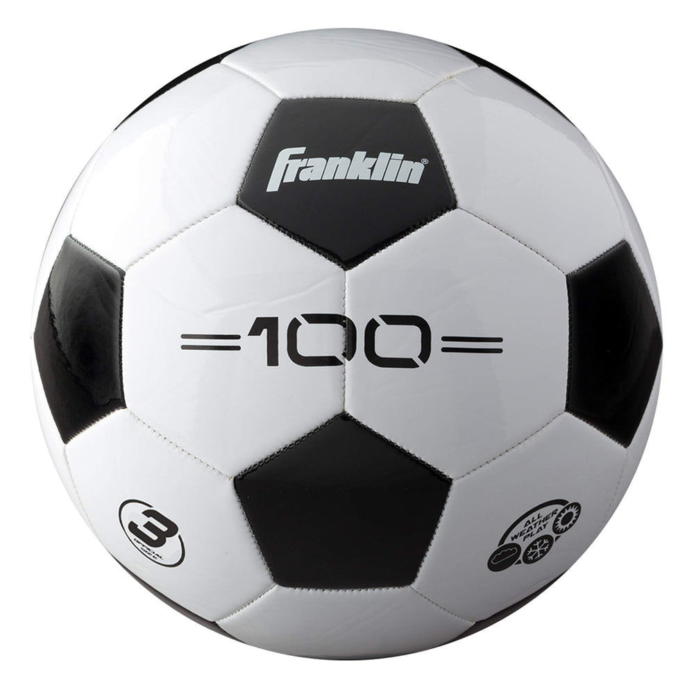 Franklin Sports vista frontal del balón mostrando diseño y marca, ideal para entrenamiento