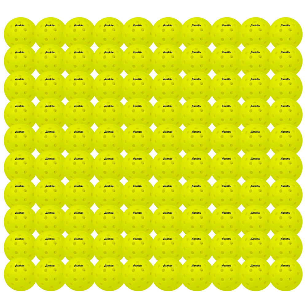 Franklin Sports paquete frontal mostrando 100 pelotas y alta visibilidad