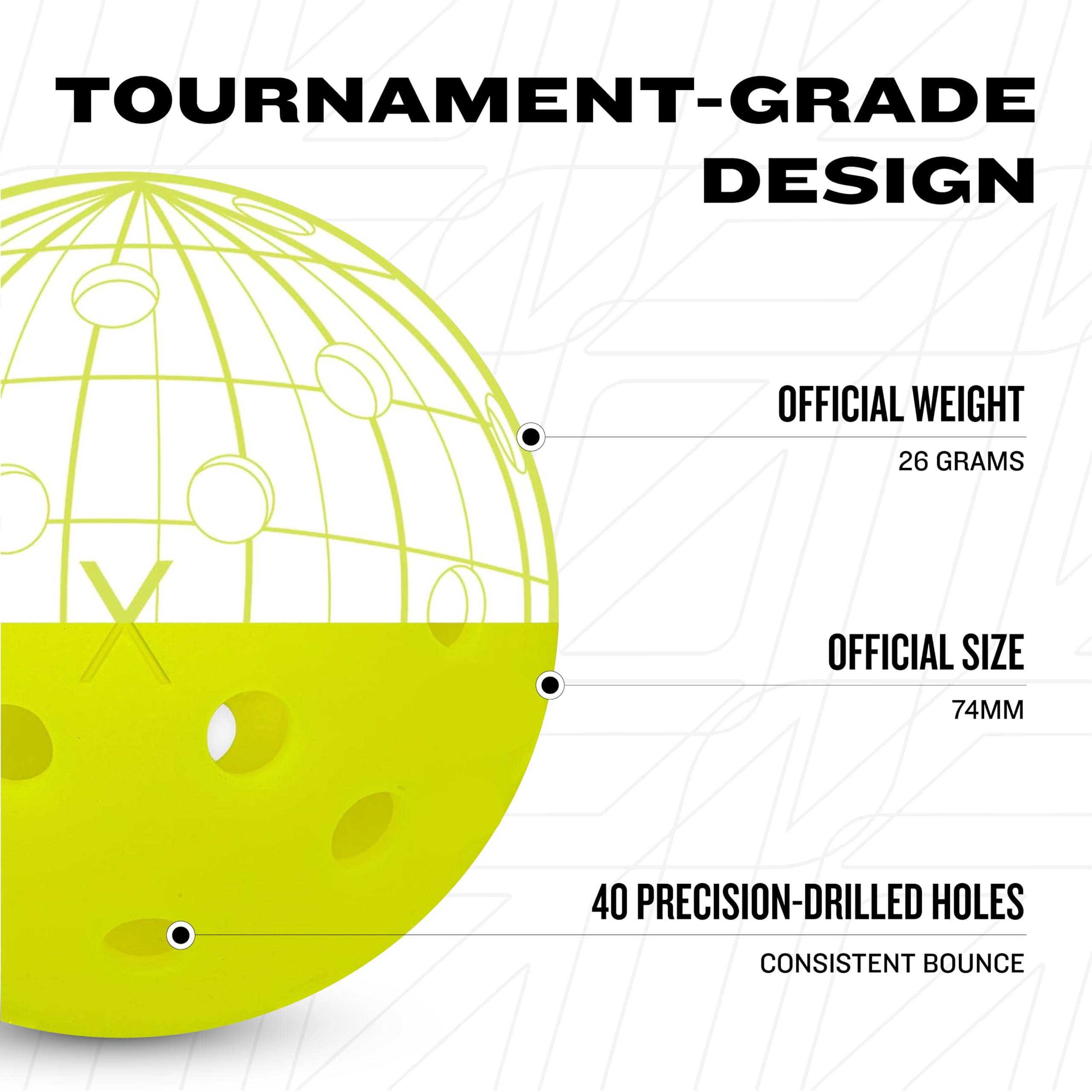 Franklin Sports sello USAPA en bola mostrando aprobación competitiva
