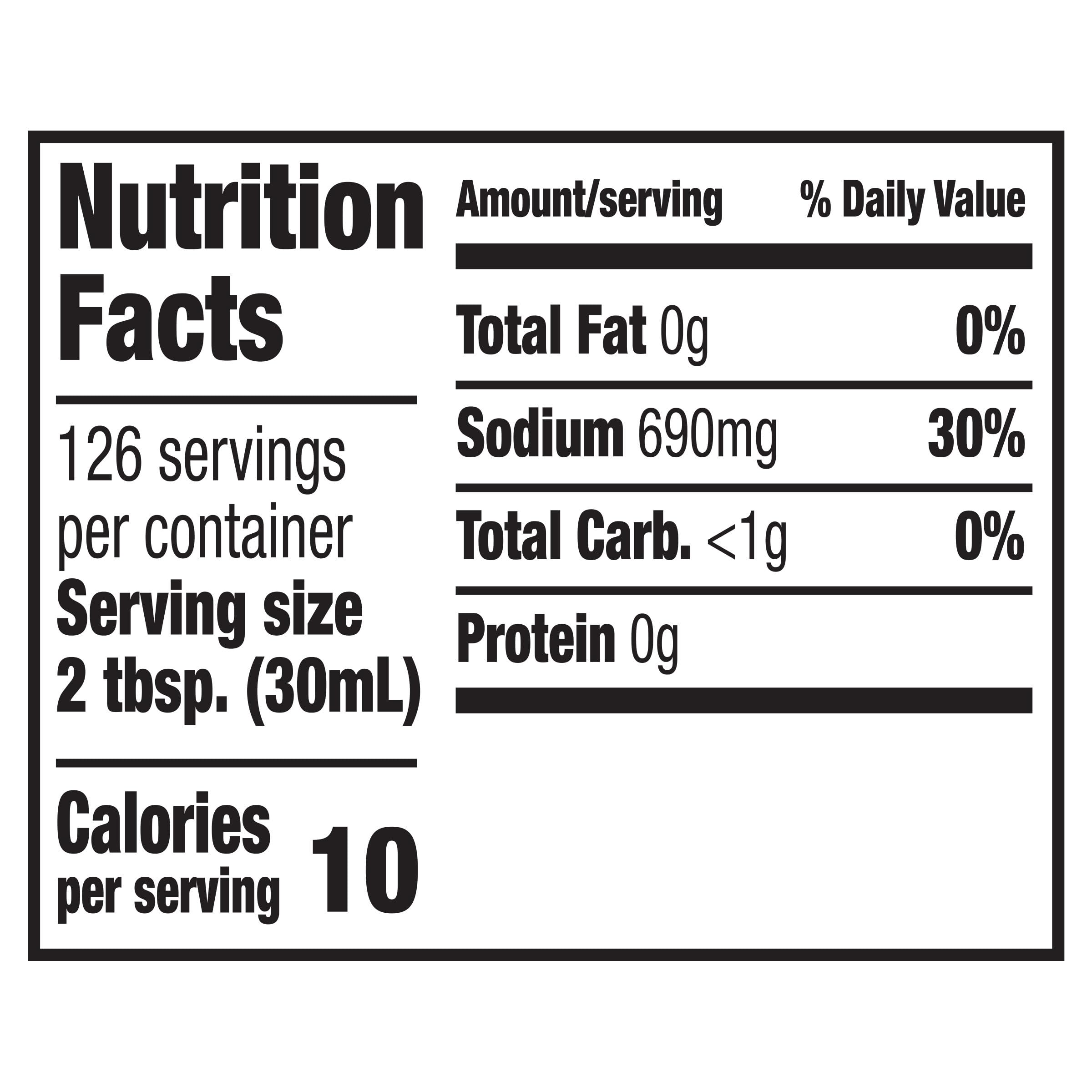 Frank's RedHot etiqueta con ingredientes y beneficios para control de calidad