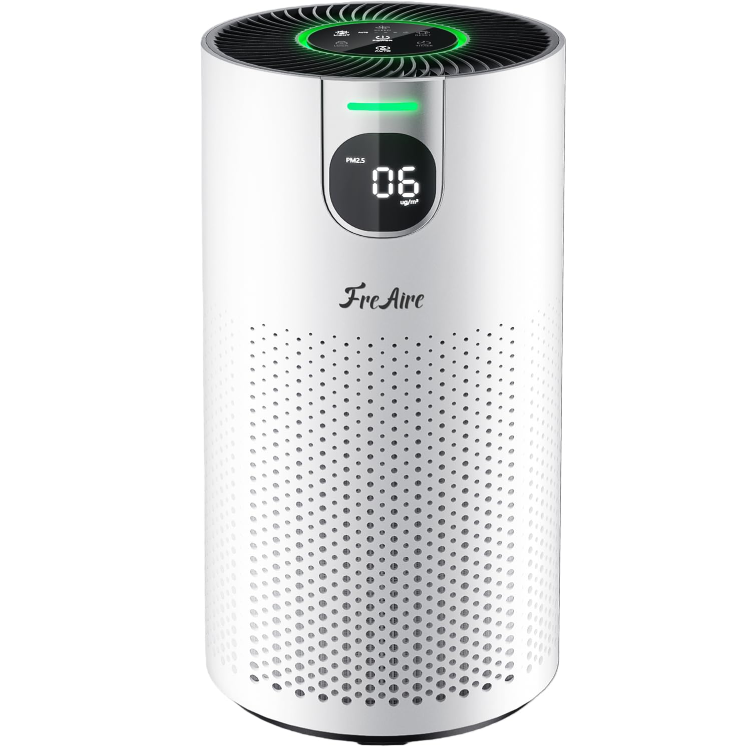 FreAire front view showing purifier and even airflow, improves large-room air