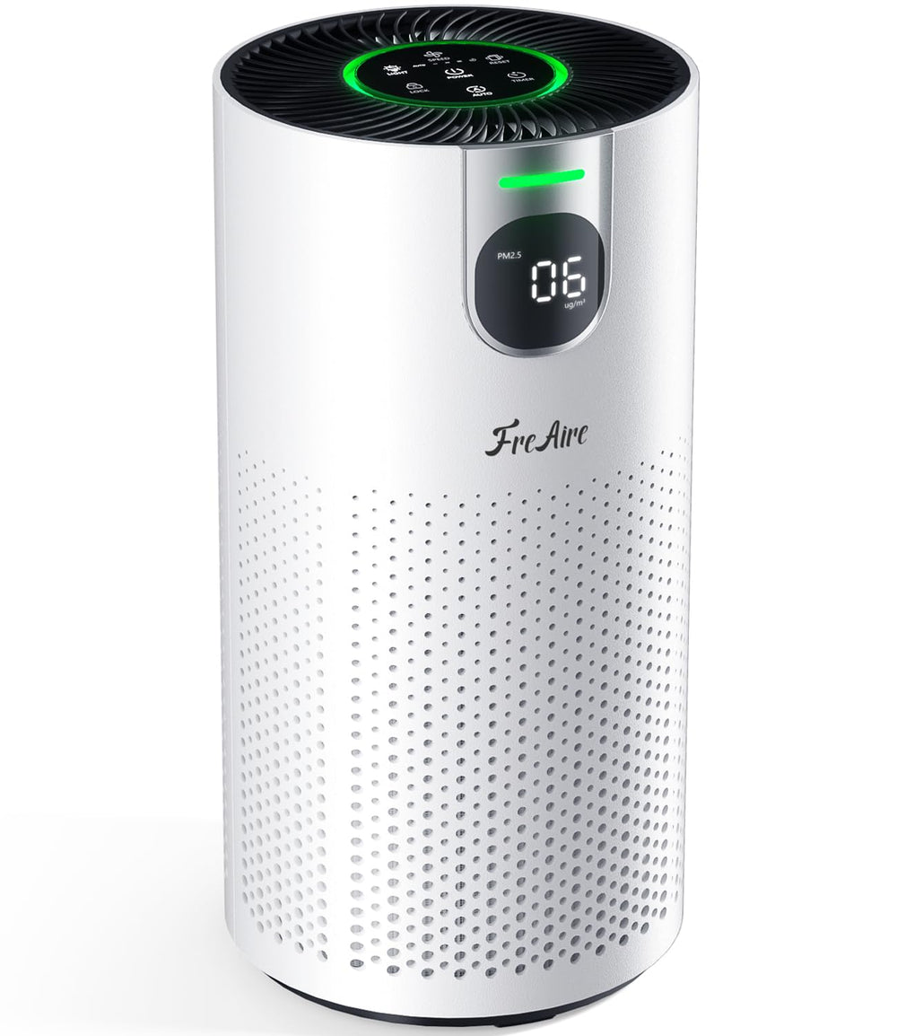 FreAire VisionAir front view showing clean-lined design and digital display benefits