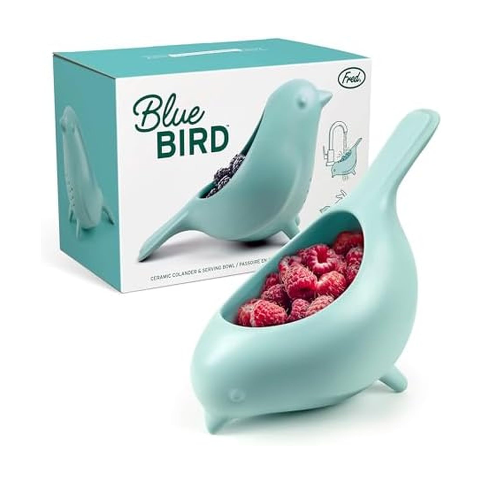 Fred & Friends Blue Bird vista frontal mostrando diseño encantador y funcionalidad