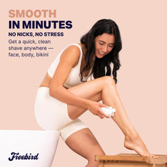 Freebird FlexSeries primer plano de las cuchillas que ofrece corte seguro
