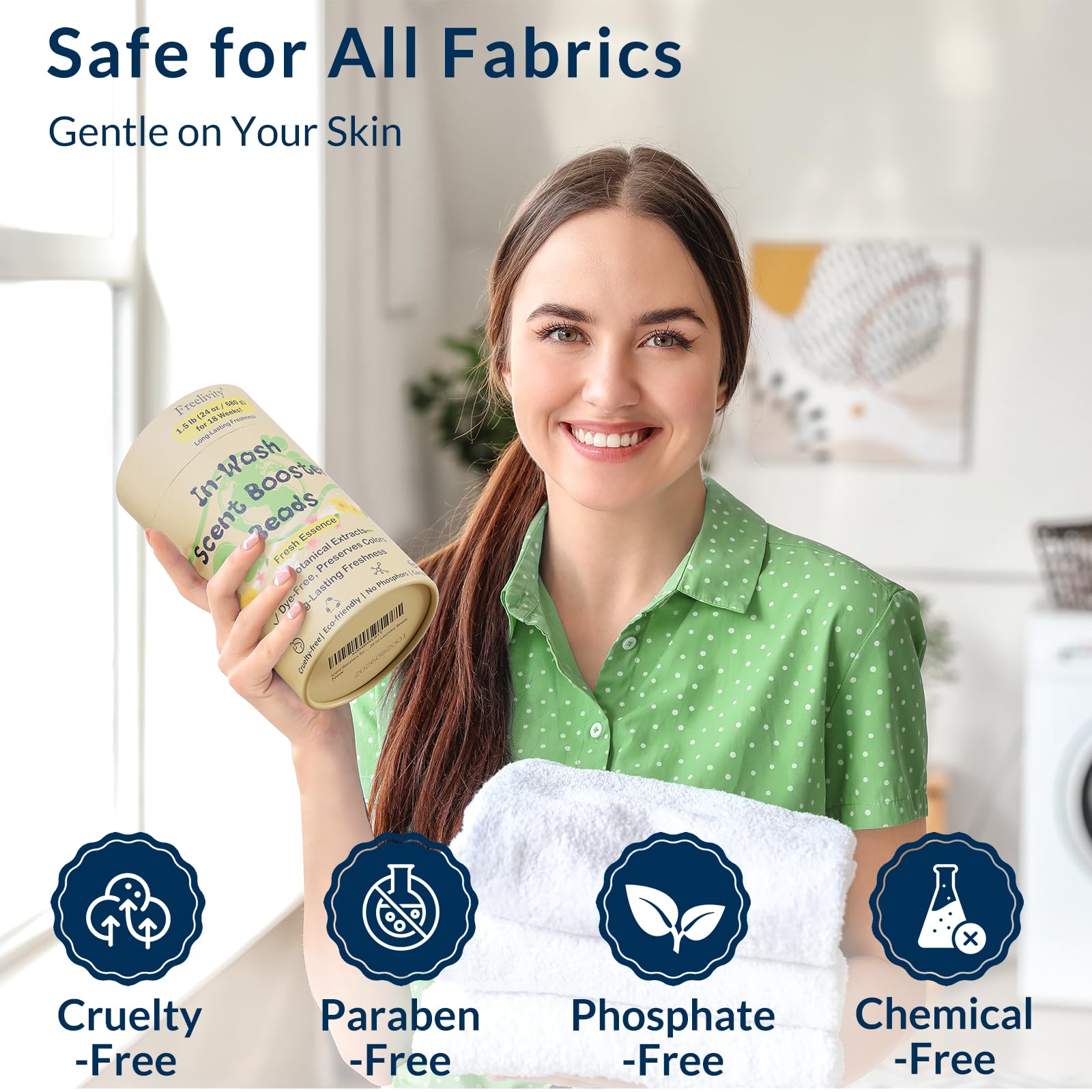 Etiqueta Freelivity con ingredientes y certificaciones ecológicas visibles