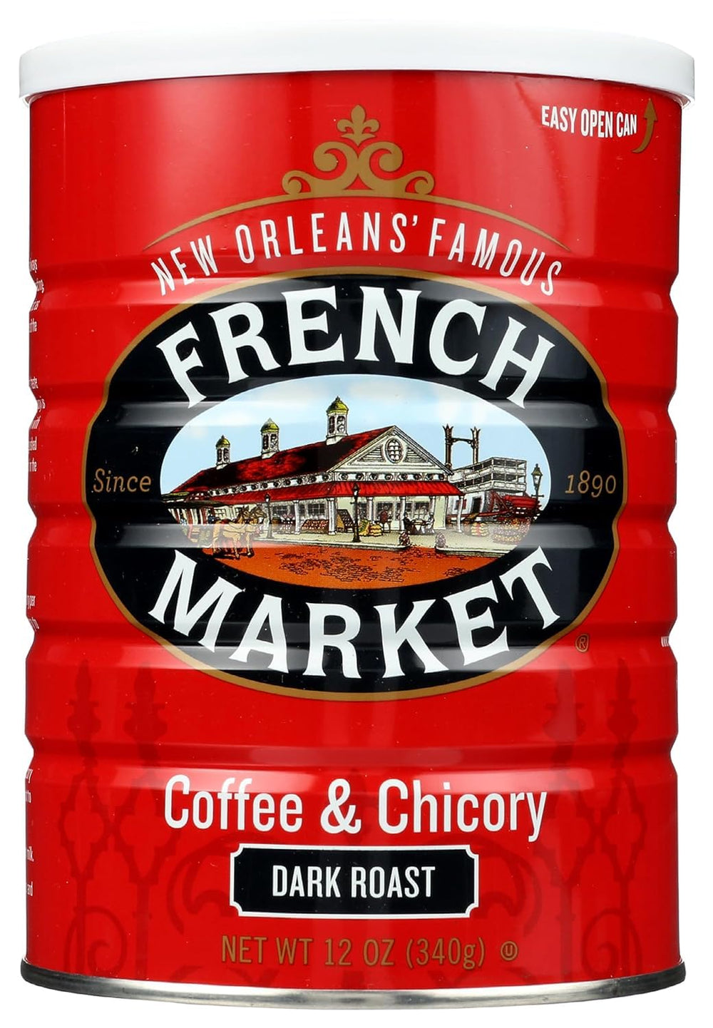 FRENCH MARKET lata frente mostrando diseño y tamaño, conserva frescura