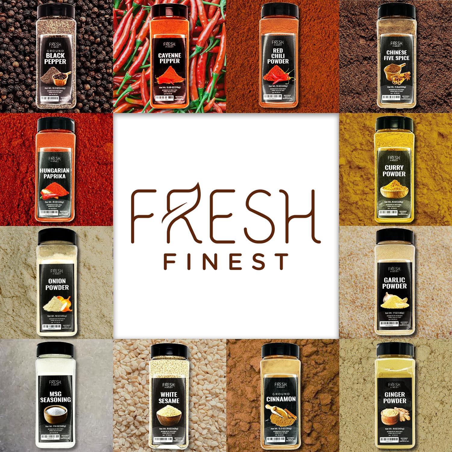 Fresh Finest bote de cayena en ambiente de cocina profesional