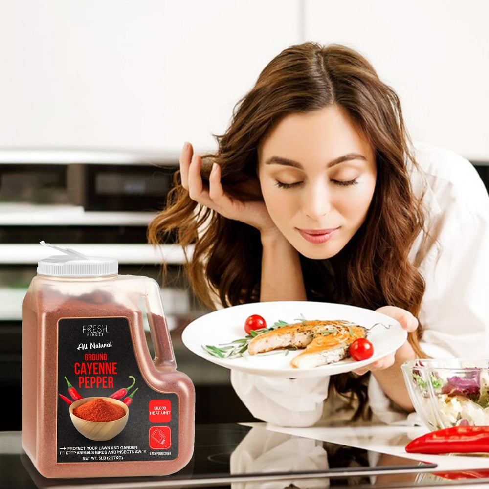 Fresh Finest envase junto a objetos para comparar tamaño y cantidad