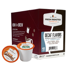 Fresh Roasted Coffee cápsula insertada en Keurig para preparación rápida