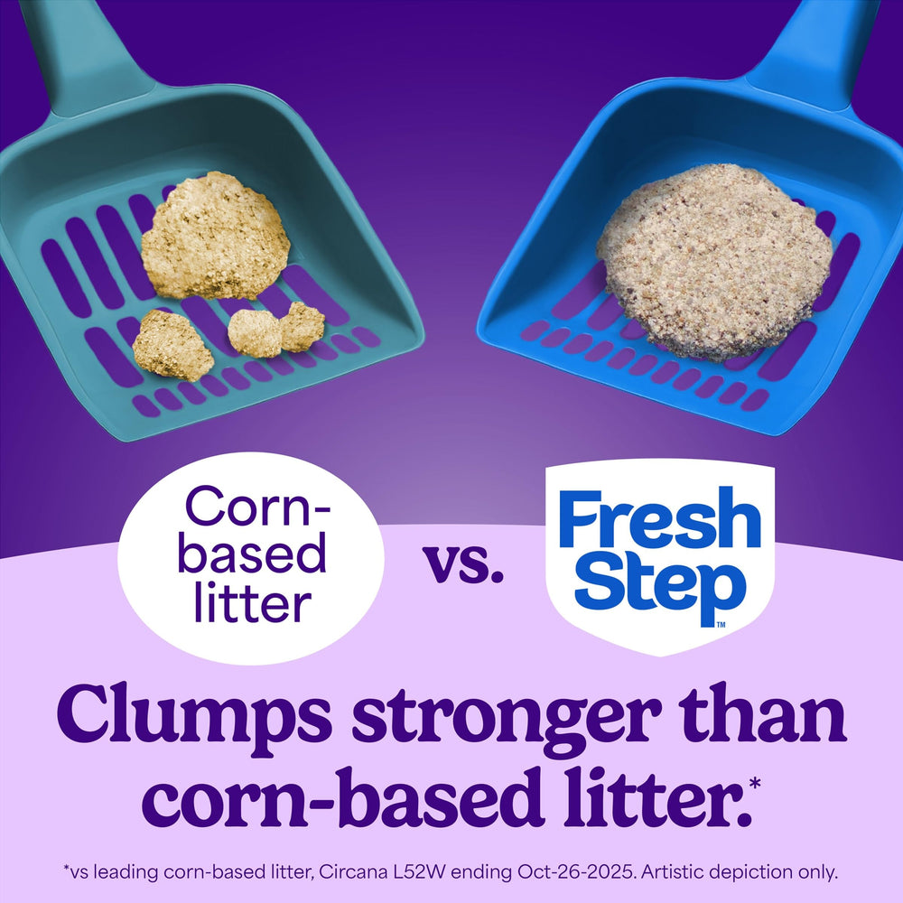 Fresh Step comparación de tamaño de la caja y peso claro