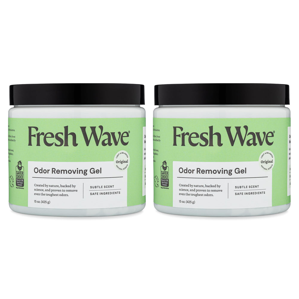Fresh Wave frasco frontal mostrando etiqueta clara y beneficio neutralizador