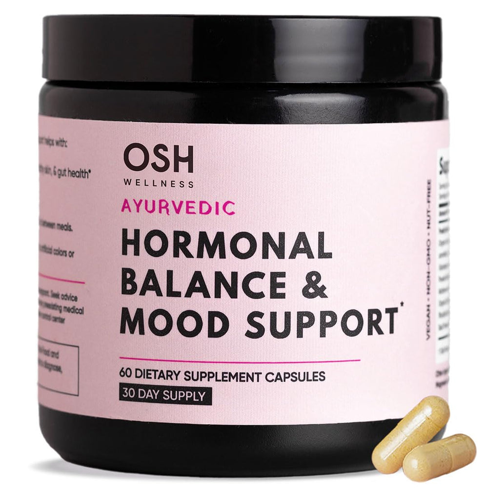Freshly Moms frente del empaque mostrando diseño y beneficio de equilibrio hormonal