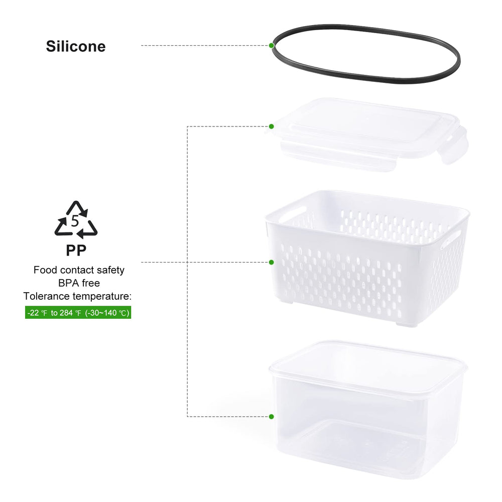 Freshmage textura del plástico PP seguro para alimentos y duradero