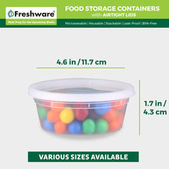 Freshware contenedores apilados en nevera, ahorro de espacio