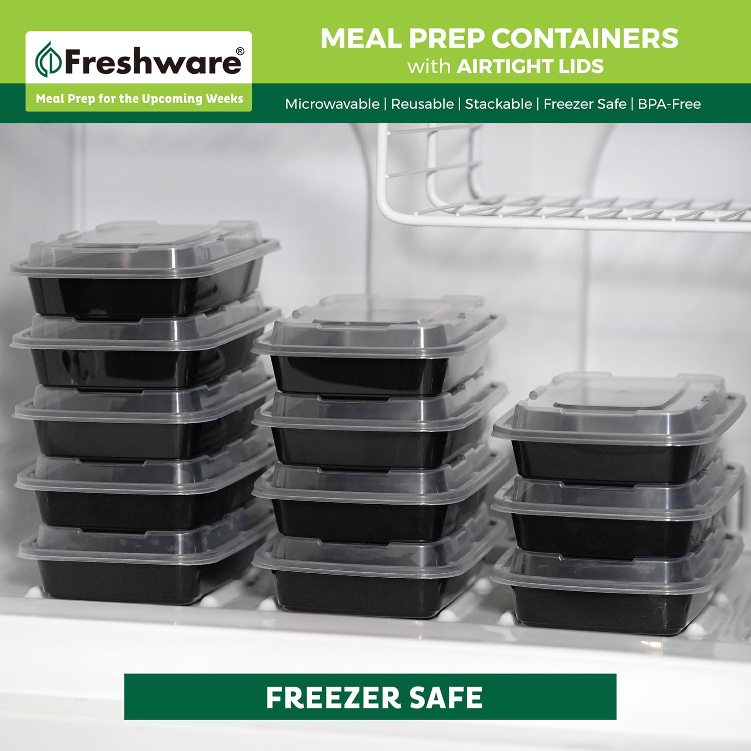 Freshware comparación de tamaño con mano para visualizar capacidad 24 oz