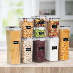 Freshware primer plano de la tapa con sello de silicona que mantiene alimentos secos frescos