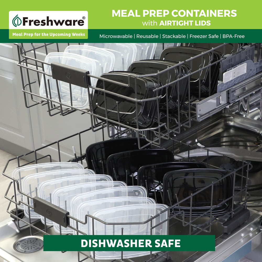 Freshware recipiente con comida lista, facilita almuerzos balanceados