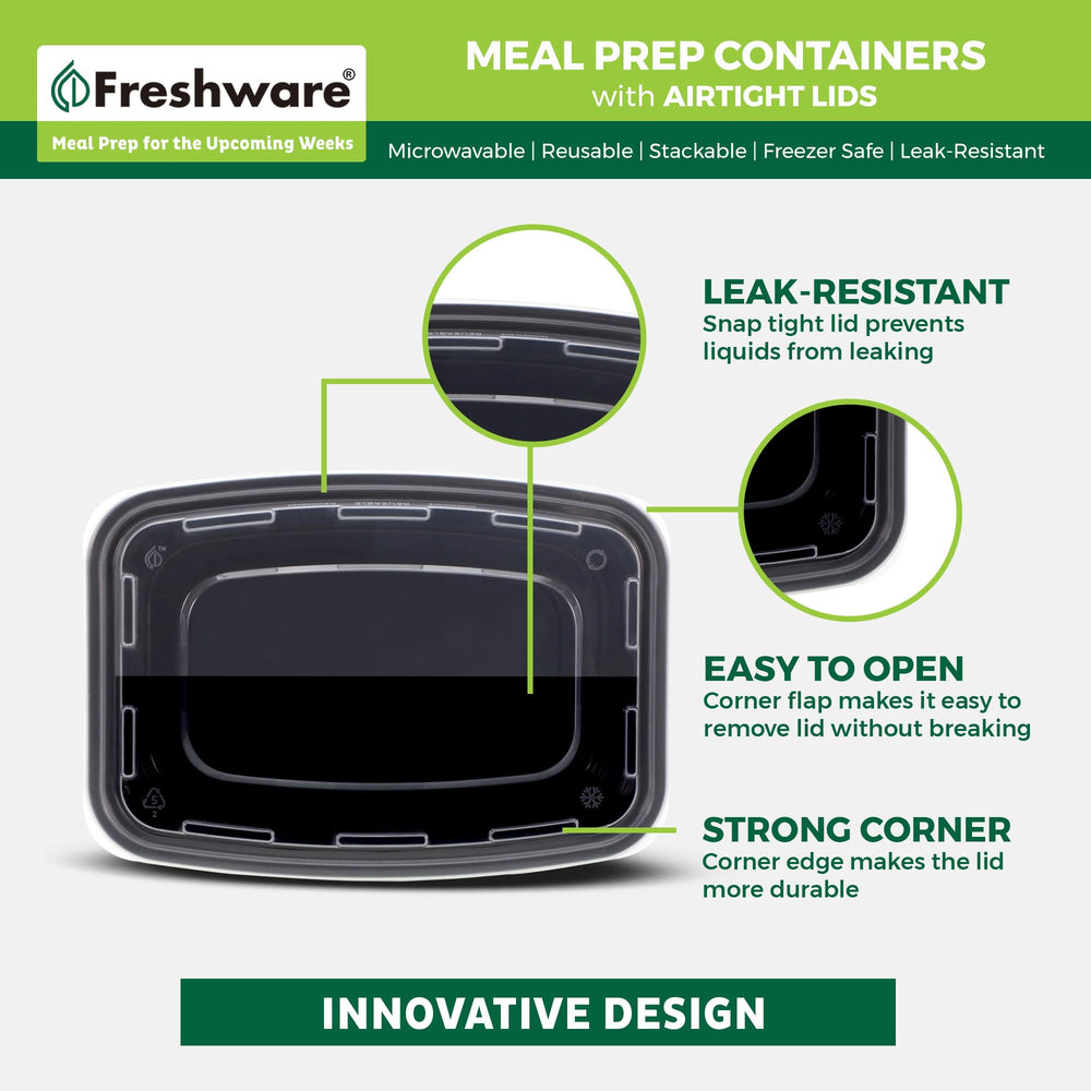 Freshware detalle de la tapa hermética mostrando cierre seguro y frescura