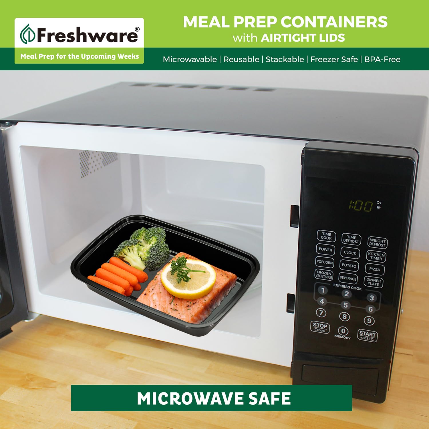 Freshware textura del plástico resistente y sin BPA para uso seguro
