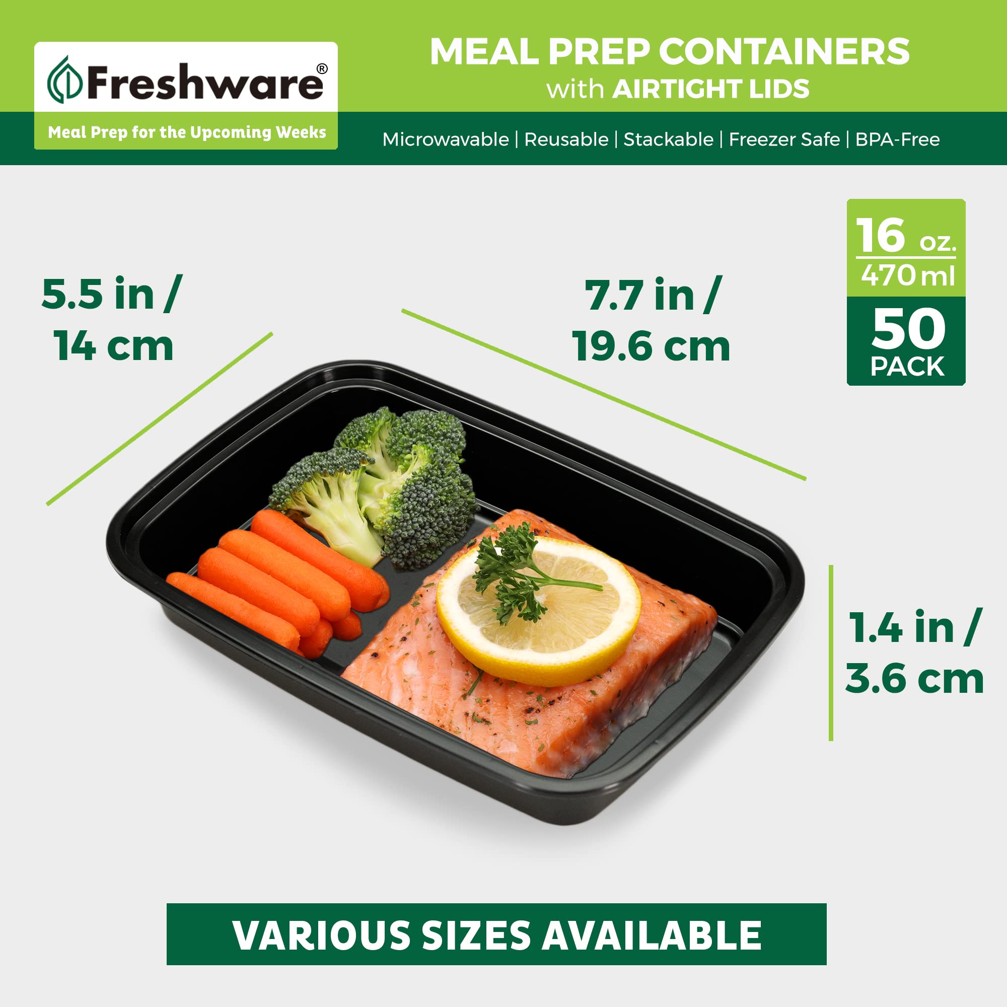 Freshware contenedor en microondas, recalienta comidas con seguridad
