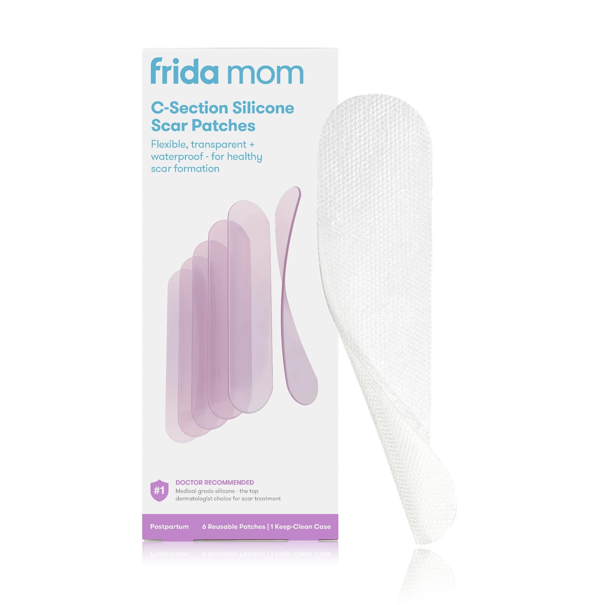 Frida Mom empaque frontal mostrando seis tiras y funda, protección inmediata