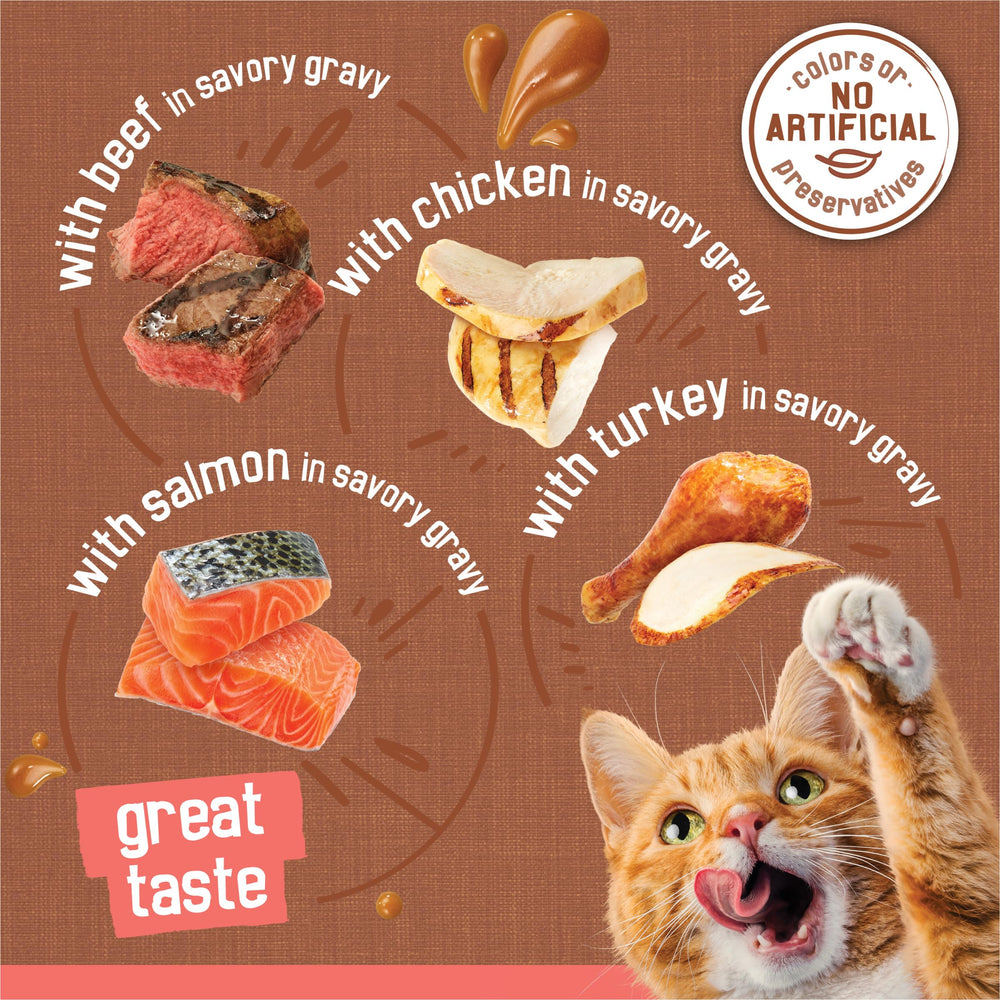 Friskies las cuatro recetas juntas para alternar sabores