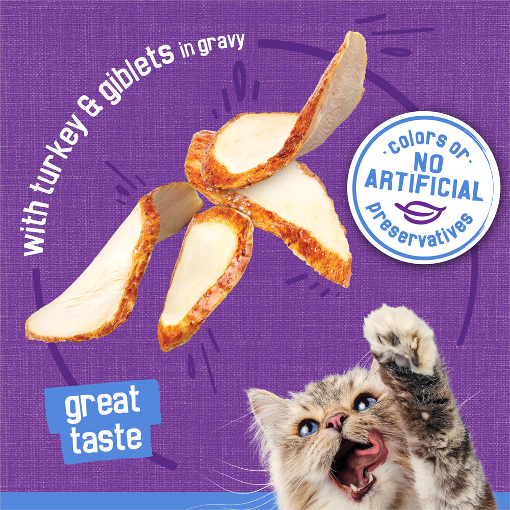 Friskies can tab top detail demonstrating easy-open feature for quick feeding